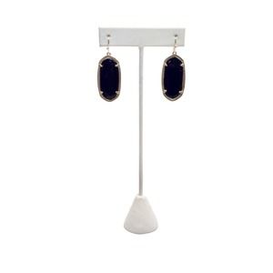 KENDRA SCOTT Elle Gold Drop‎ Earrings in Black